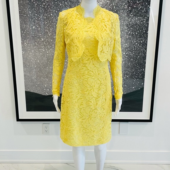 Emilio Pucci Corded Lace Dress & Jacket - Picture 2 of 15